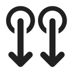 Double Swipe Down SVG Icon